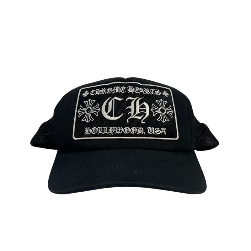 Chrome Hearts CH Hollywood Trucker Hat Black/Black - Pre-Owned