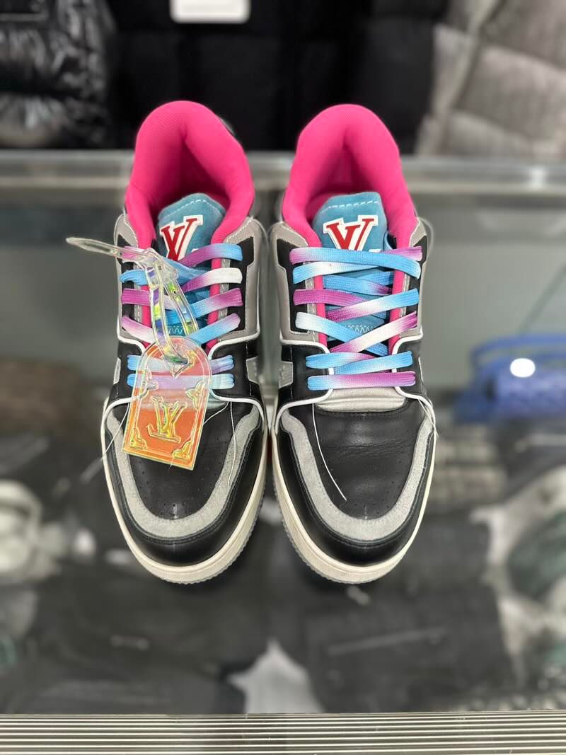 Louis Vuitton LV Trainer Virgil Abloh Pink SS21 - Lightly Pre-Owned Size 8.5 (No original box)