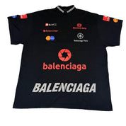Balenciaga FW23 Sample 3B Top League Racing Logo T-Shirt Black - Lightly Used Size XXL