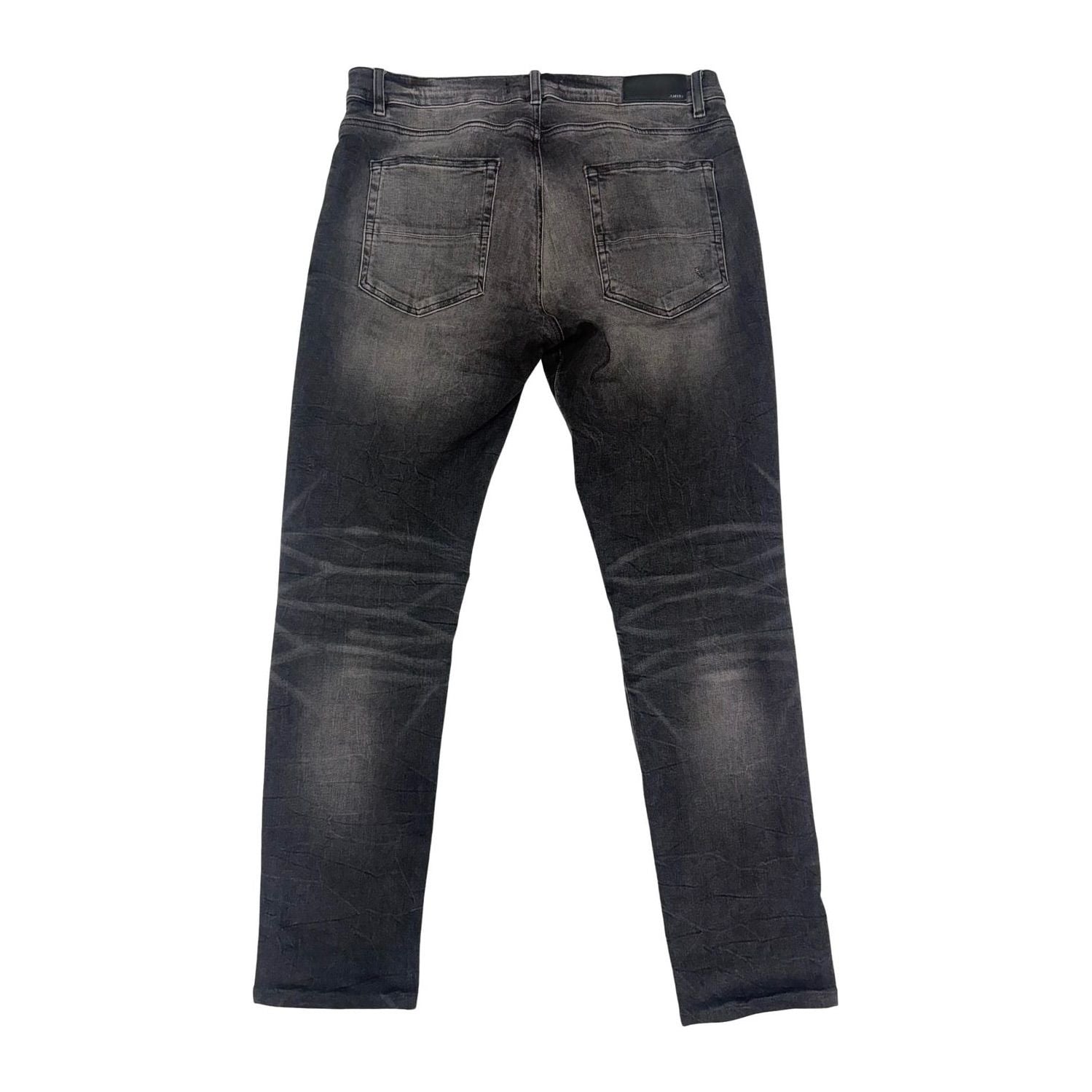Amiri Distressed Bandana MX1 Jeans Grey - Lightly Used Size 36