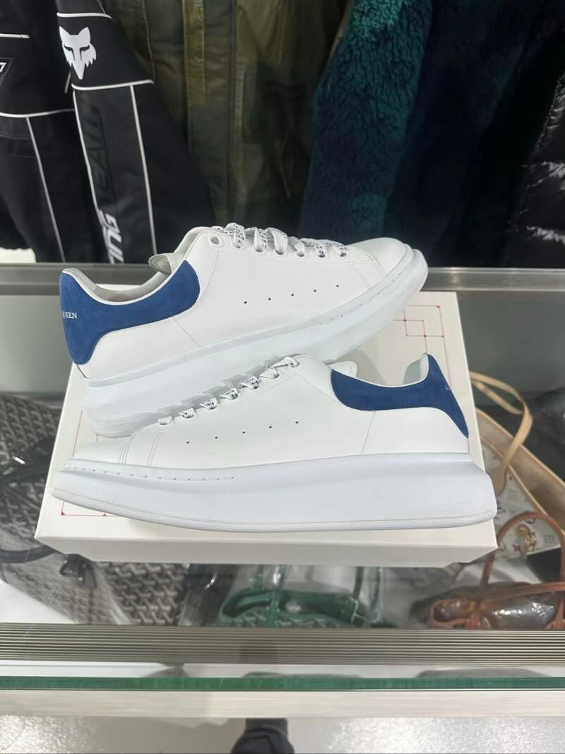 Alexander McQueen Oversized Sneaker White Paris Blue - Gently Pre-Owned Size 10