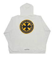 Chrome Hearts Yellow CH Plus Stamp Hollywood Hoodie White