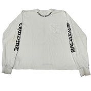 Chrome Hearts Neck Logo Long Sleeve T-Shirt White - Pre-Owned Size L