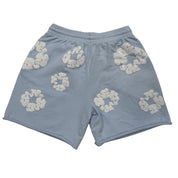 Denim Tears The Cotton Wreath Sweatshorts Powder Blue - Lightly Pre-Owned Size S