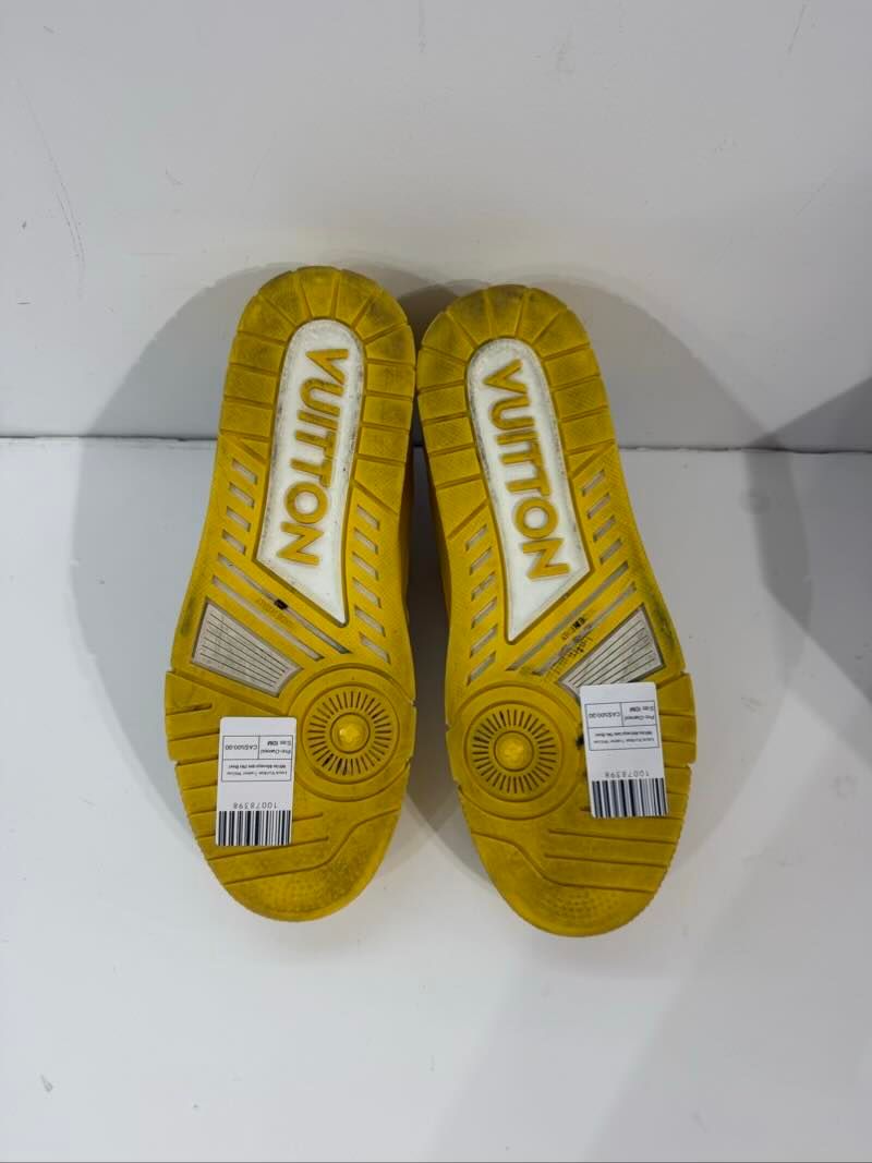 Louis Vuitton Trainer Yellow White Monogram - Pre-Owned Size 10M (No Original Box)