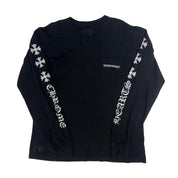 Chrome Hearts Scroll CH Plus Logo L/S T-Shirt Black - Pre-Owned Size XL
