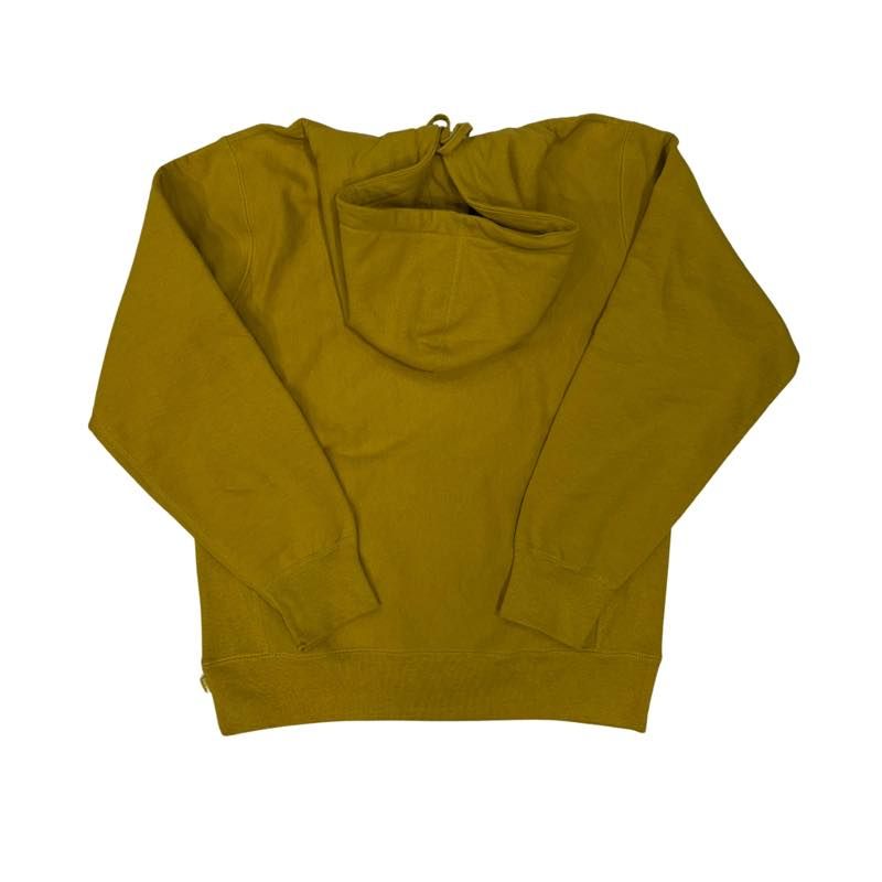 Supreme Micro Logo Hooded Sweatshirt Mustard - Pre-Owned Size M