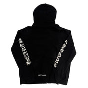 Chrome Hearts Vertical Logo Zip Up Hoodie Black - Lightly Pre-Owned Size M