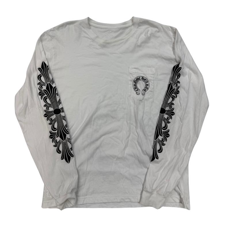 Chrome Hearts Floral Horseshoe L/S T-shirt White - Pre-Owned Size XL