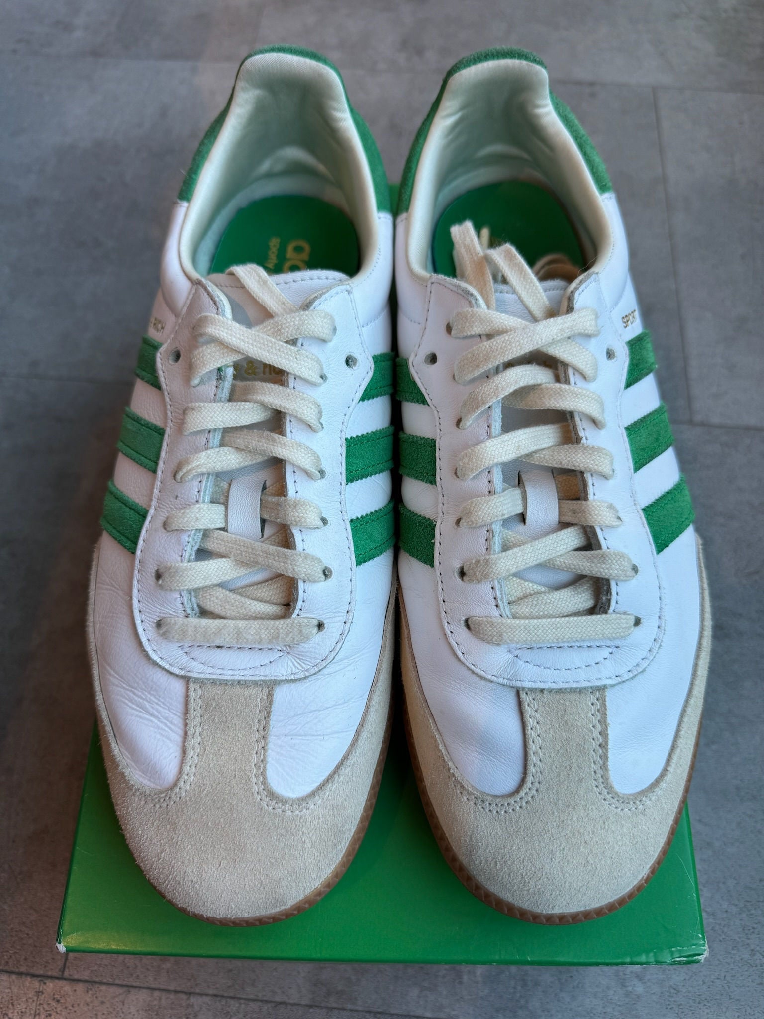 Adidas Samba OG Sporty & Rich White Green - Pre-Owned Size 9.5