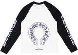 Chrome Hearts Horseshoe Baseball Shirt White/Black - Pre-Owned Size L