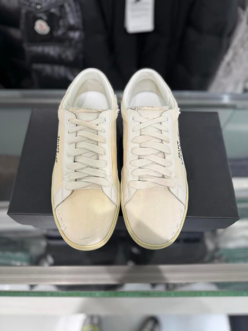 Saint Laurent Distressed Canvas Court Classic - Pre Owned Size 9