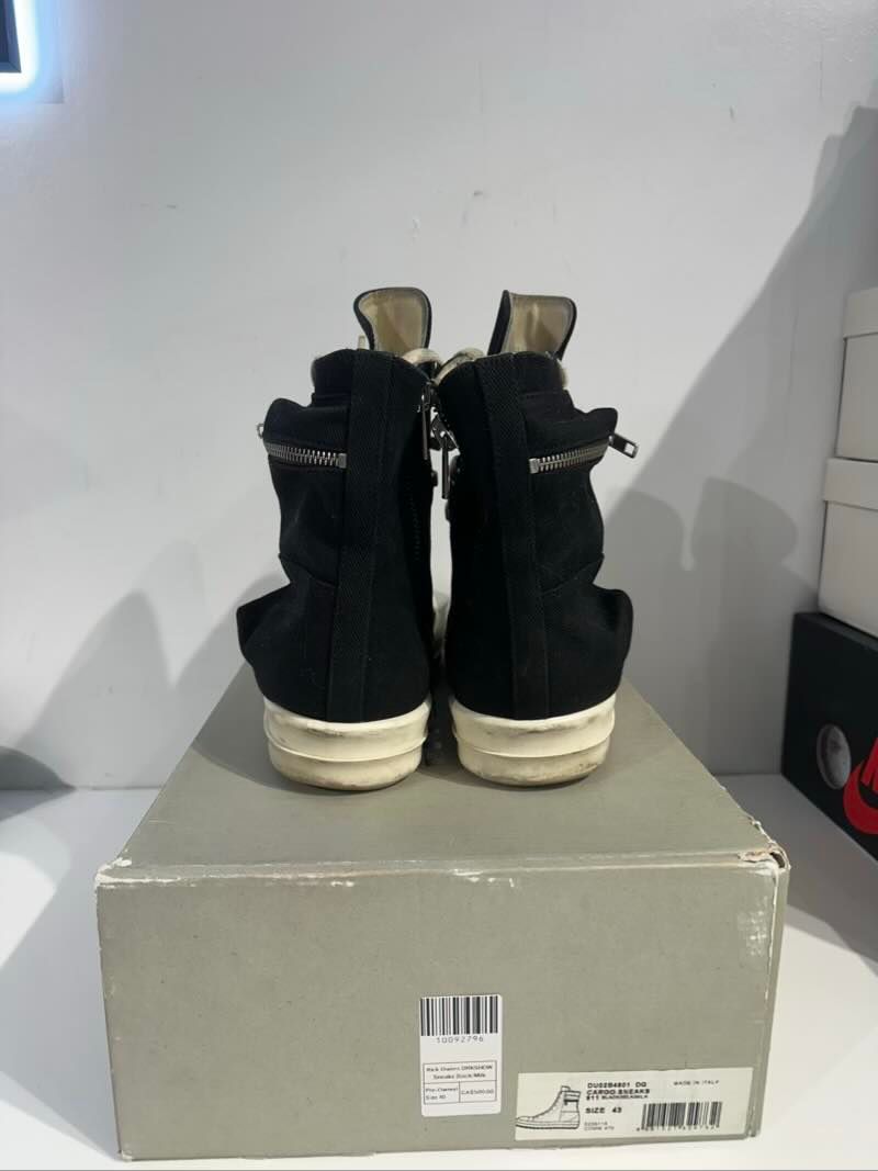 Rick Owens DRKSHDW Cargo Sneaks Black/Milk - Pre-Owned Size 10
