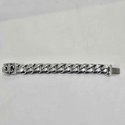 Chrome Hearts XL Diamond Fleur Cuban Link Bracelet (8 Inches) - Lightly Used
