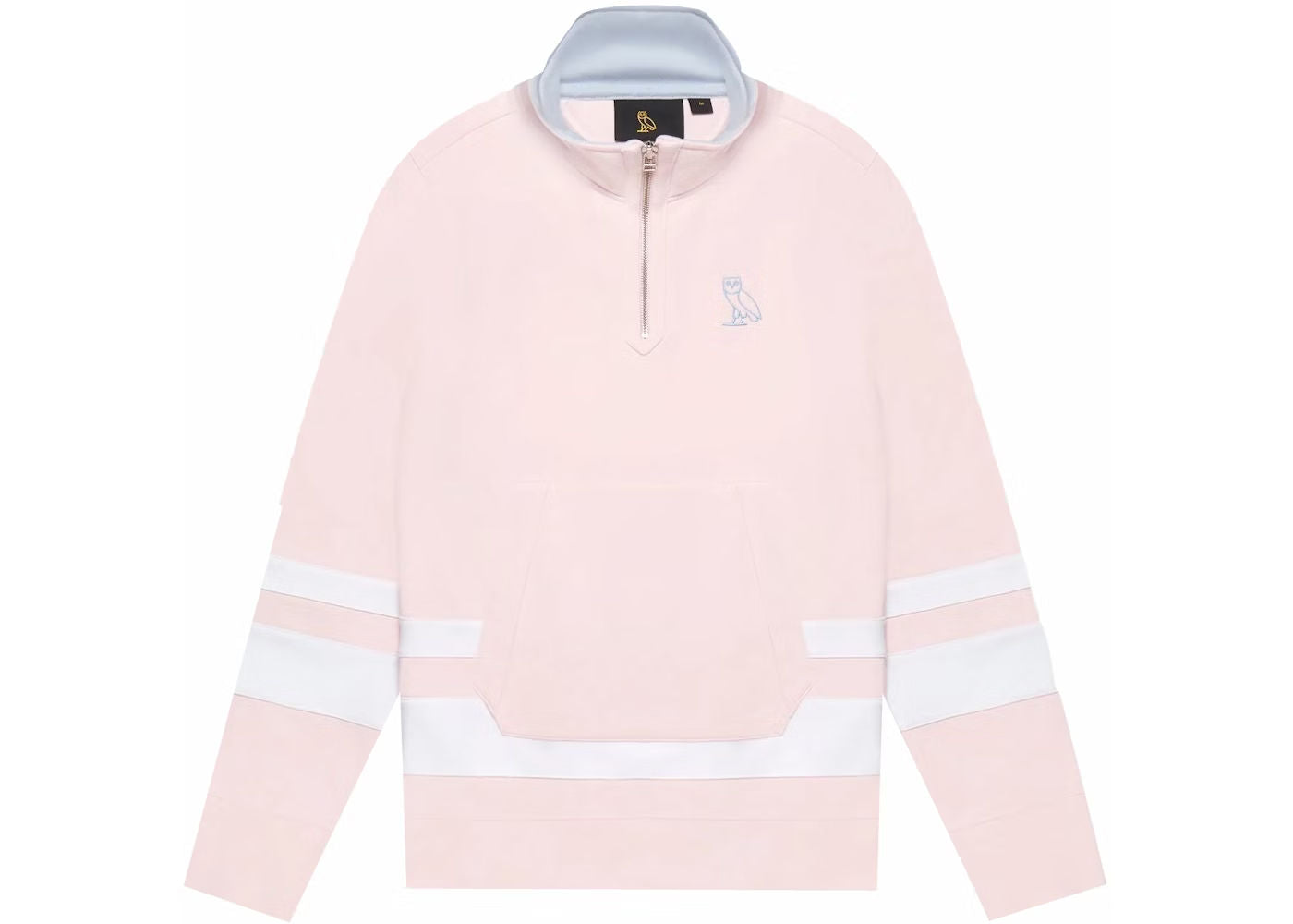 OVO Quarter Zip Sweatshirt Pale Pink