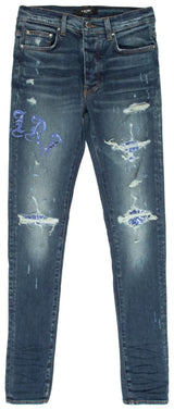 Amiri Old English Logo Skinny Jean Deep Classic