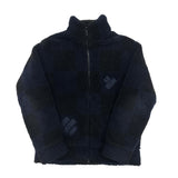 Louis Vuitton Nigo Black & Blue Checkered Fleece Black - Pre-Owned Size M