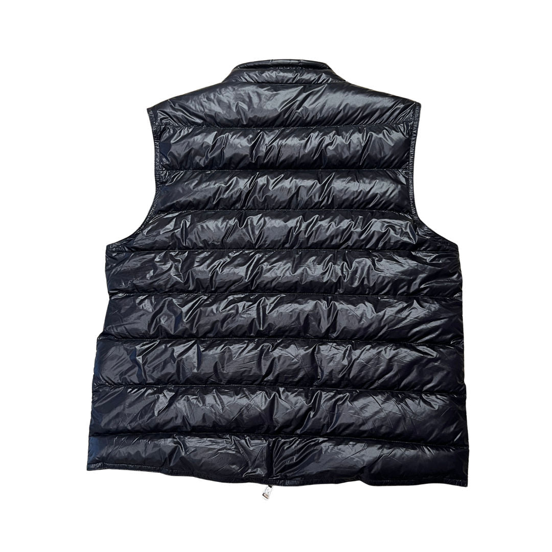 Moncler Black Gui Down Vest (Used Once Size M/3) - Pre-Owned