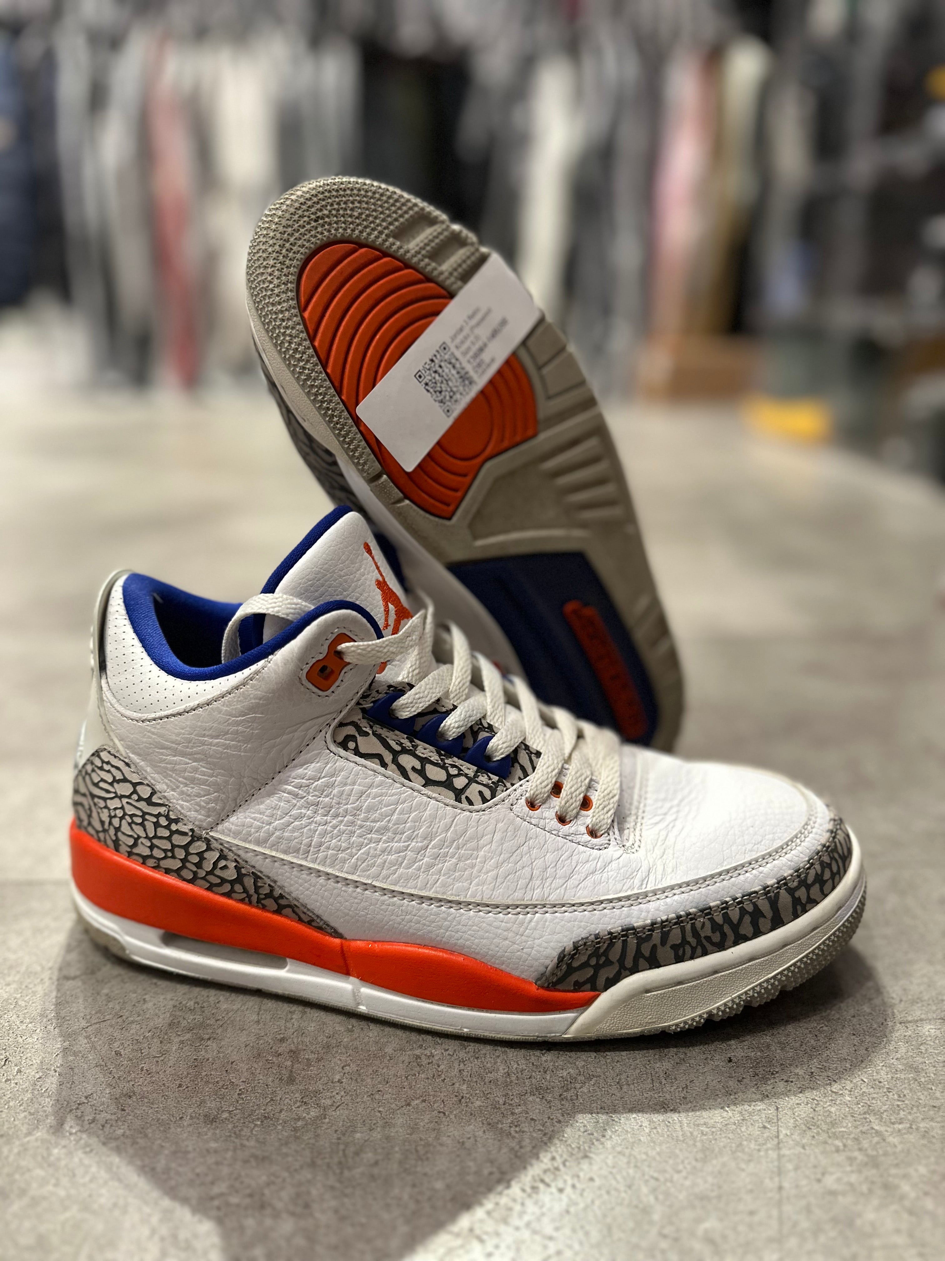 Jordan 3 Retro Knicks (Preowned Size 9.5)