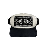Chrome Hearts CH Hollywood Trucker Hat Black/White - Lightly Used
