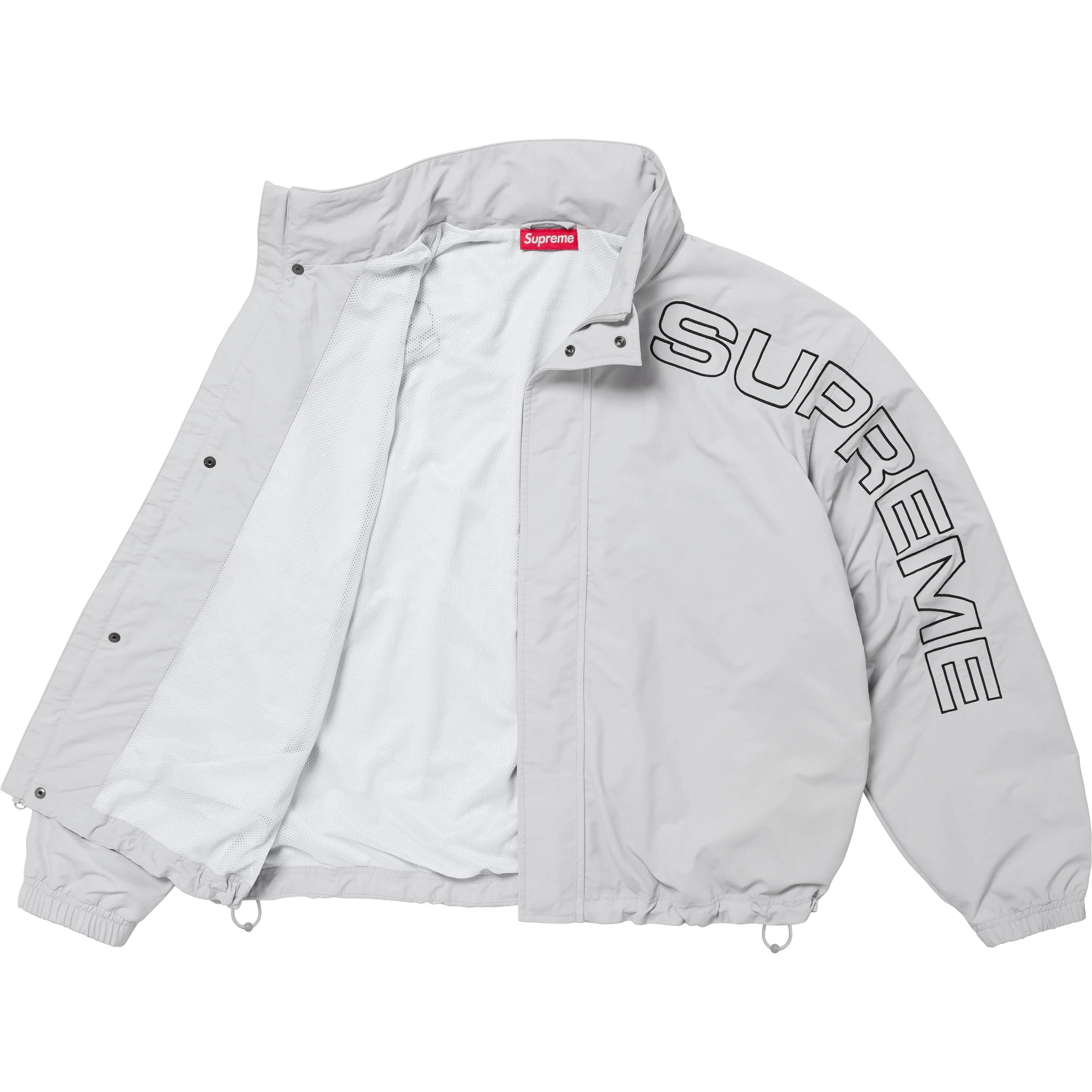 Supreme Spellout Embroidered Track Jacket (FW24) Grey