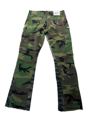 Gallery Dept Camoflage Paint Splatter Flare Cargo Pants - Pre-Owned Size 36