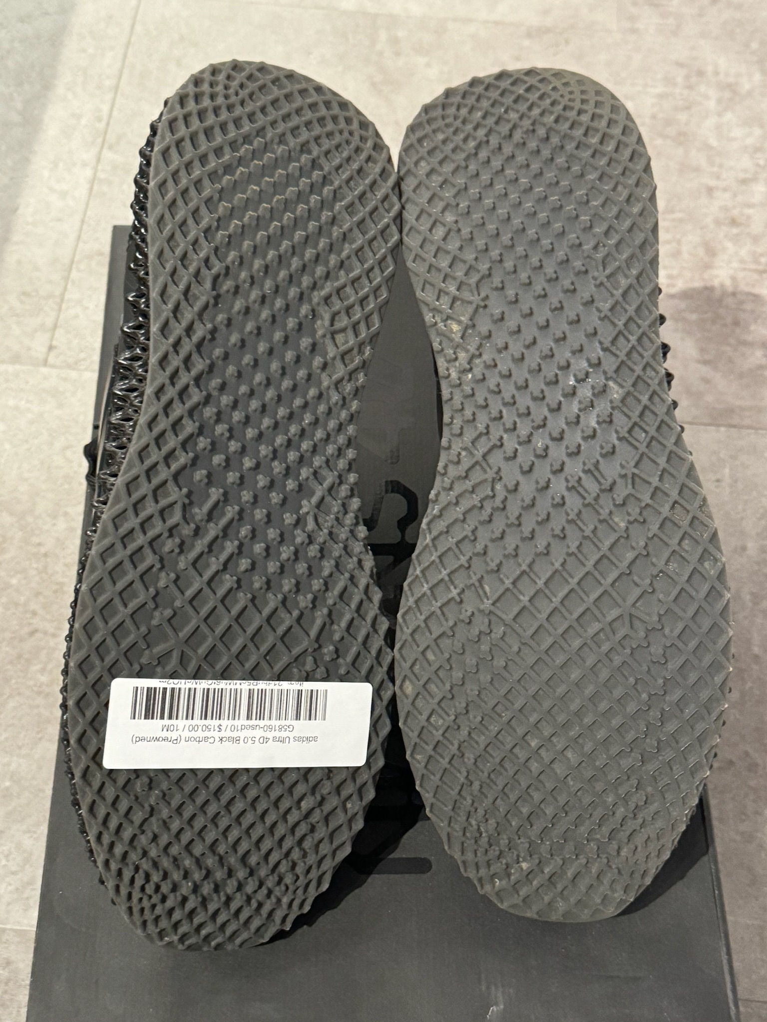 adidas Ultra 4D 5.0 Black Carbon (Preowned) - Pre-Owned (No original box)