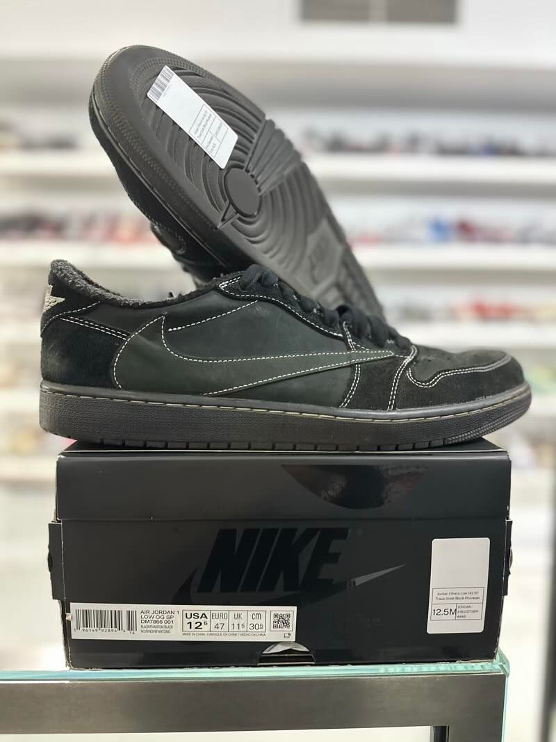 Jordan 1 Retro Low OG SP Travis Scott Black Phantom - Pre-Owned Size 12.5