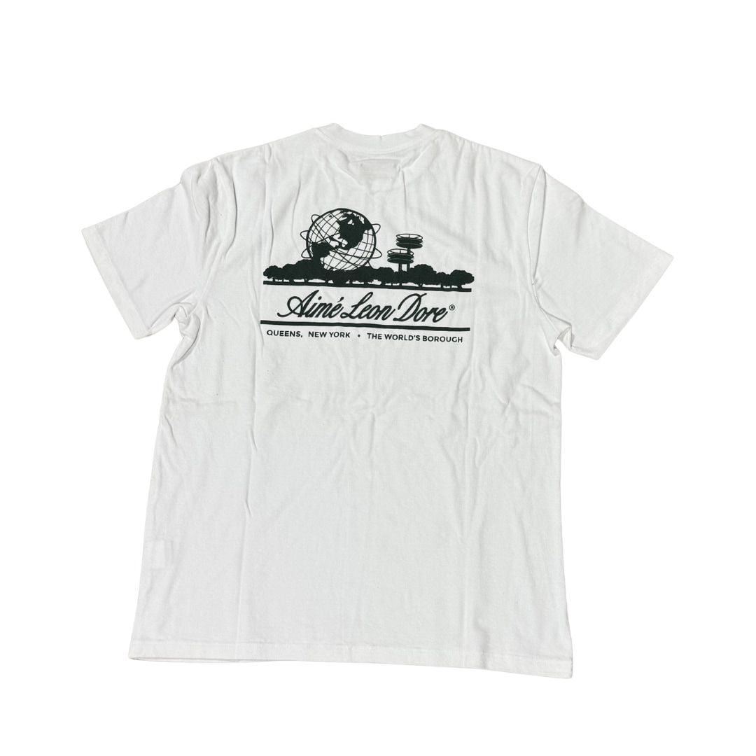Aime Leon Dore Unisphere Short-Sleeve Tee Bright White Green
