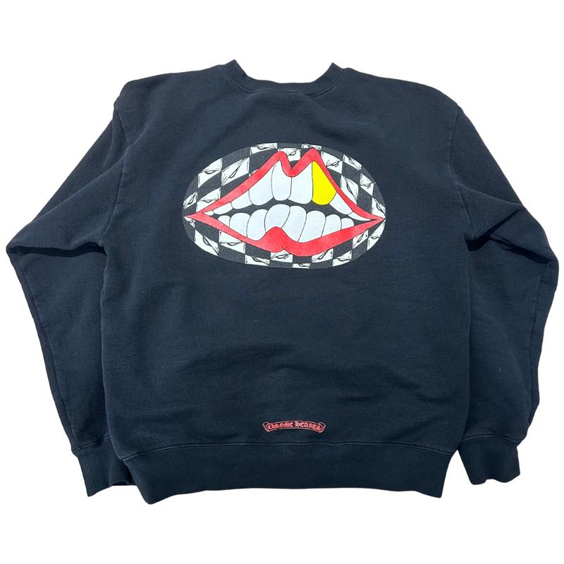 Chrome Hearts Matty Boy Floral Chomper Crewneck Black - Pre-Owned Size L