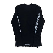Chrome Hearts Blue Letters Thermal L/S T-Shirt Black