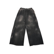 Rivington Roi Rebis Faster Flight Wide-Leg Logo Print Sweatpants Black - Pre-Owned Size XL