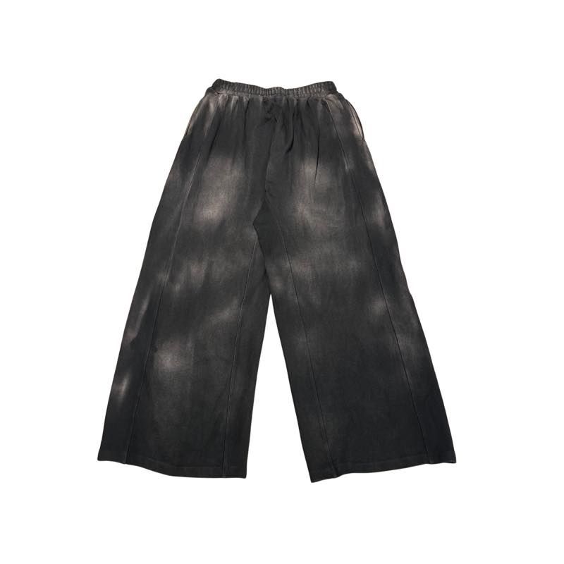 Rivington Roi Rebis Faster Flight Wide-Leg Logo Print Sweatpants Black - Pre-Owned Size XL