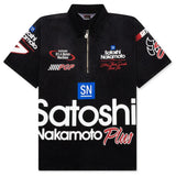 Satoshi Nakamoto Mechanic Half-Zip Polo Black