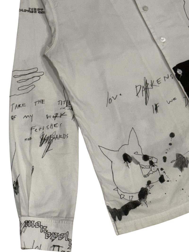 Enfants Riches Deprimes Sketched L/S Shirt White - Pre-Owned Size L