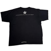 Vintage Chrome Hearts Neck Star Logo T-Shirt Black - Pre-Owned Size XXL