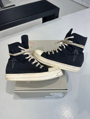 Rick Owens DRKSHDW Fogachine Hi Pentagram Embroidery Black Milk - Pre-Owned Size EU39.5/US6.5