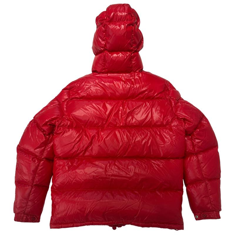 Moncler Maya Short Down Jacket Garnet Red - Pre-Owned Size XL