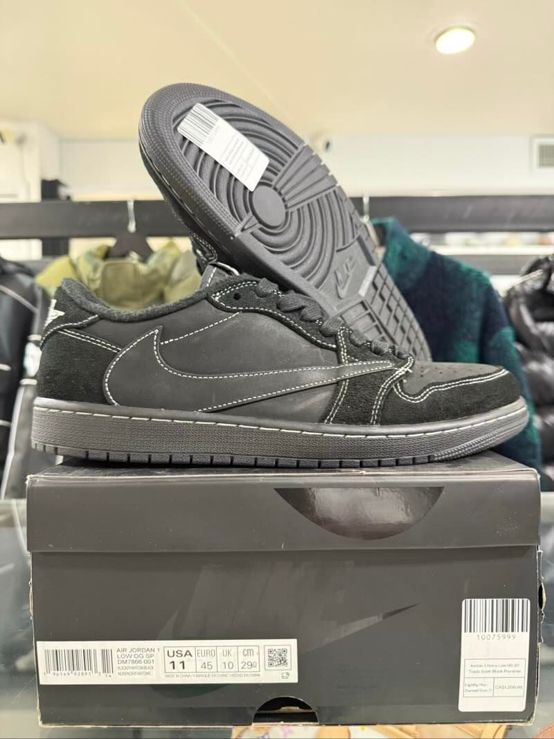 Jordan 1 Retro Low OG SP Travis Scott Black Phantom - Lightly Pre-Owned Size 11