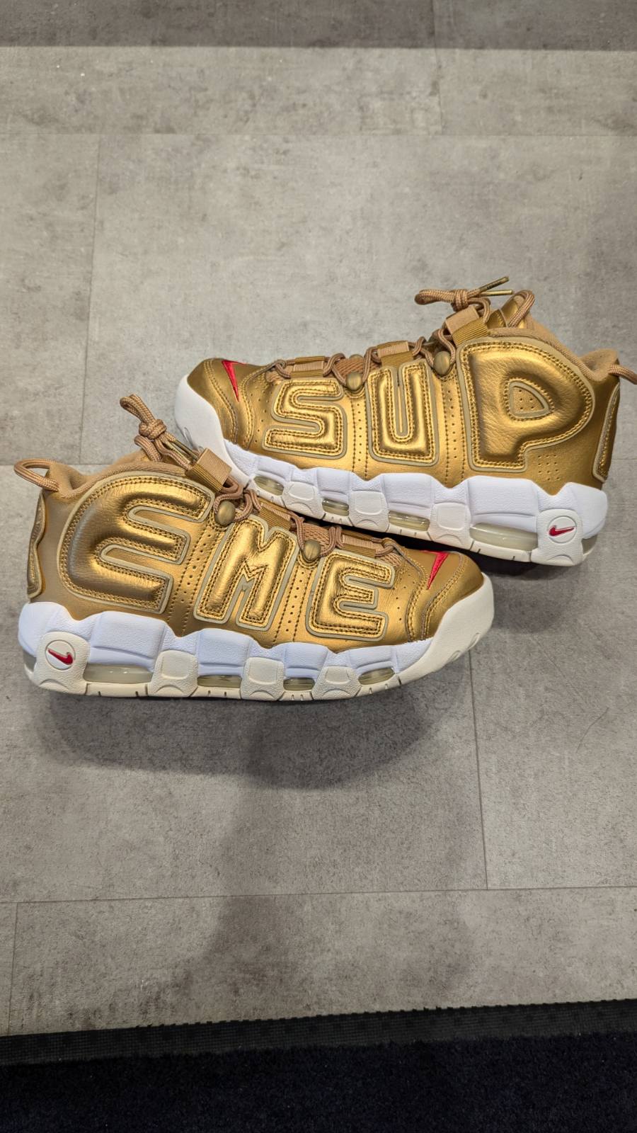 Nike Air More Uptempo Supreme Suptempo Gold - Pre-Owned Size 9.5 (No original box)