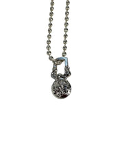 Chrome Hearts Rhodium Crossball Necklace With 28 Inch Ball Chain - Pre Owned
