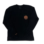 Chrome Hearts Horseshoe Staff Exclusive Long Sleeve Shirt Orange - Lightly Pre-Owned Size L