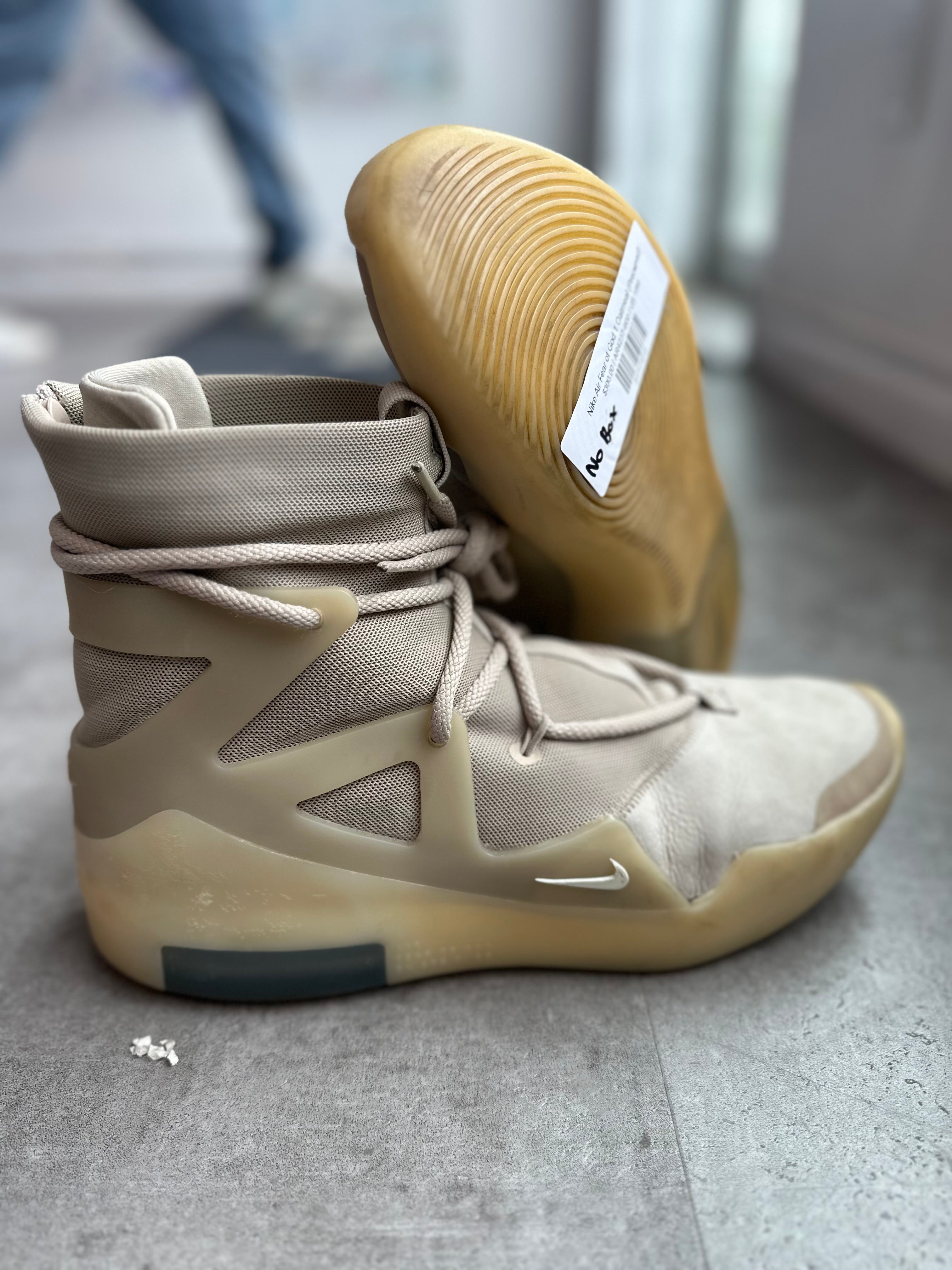 Nike Air Fear of God 1 Oatmeal - Pre-Owned Size 10 (No original box)