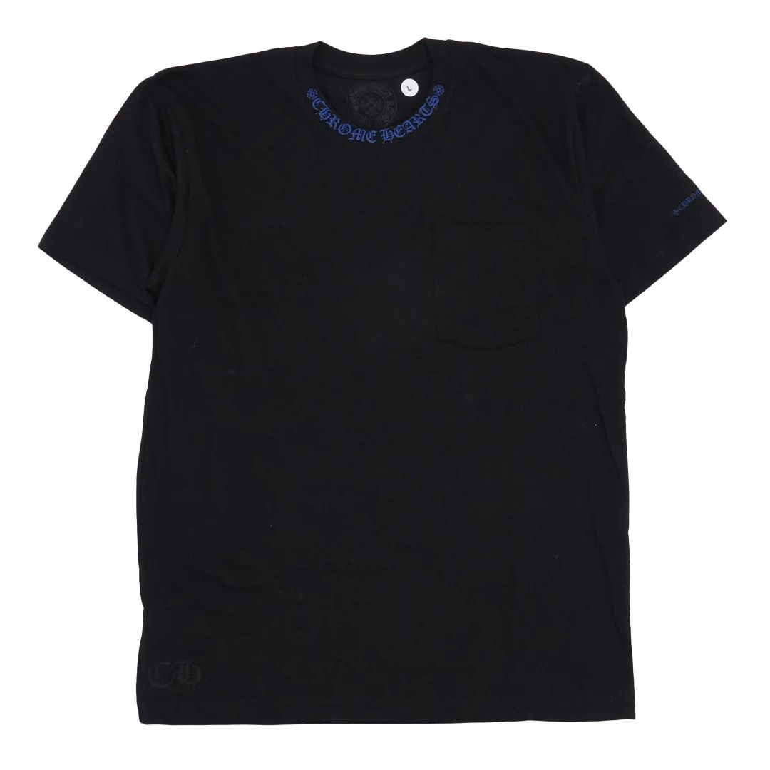 Chrome Hearts Neck Logo T-Shirt Black/Blue