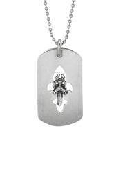 Chrome Hearts Dagger Dog Tag Pendant with 30in Ball Chain