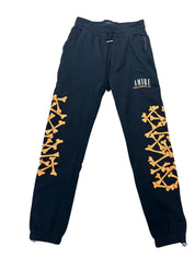 Amiri New Bones Sweatpants Black Orange - Pre-Owned Size S