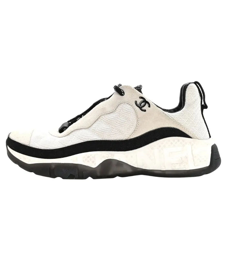 Chanel Interlocking CC Logo Mesh Chunky Sneakers - Pre-Owned Size 11 (No original box)