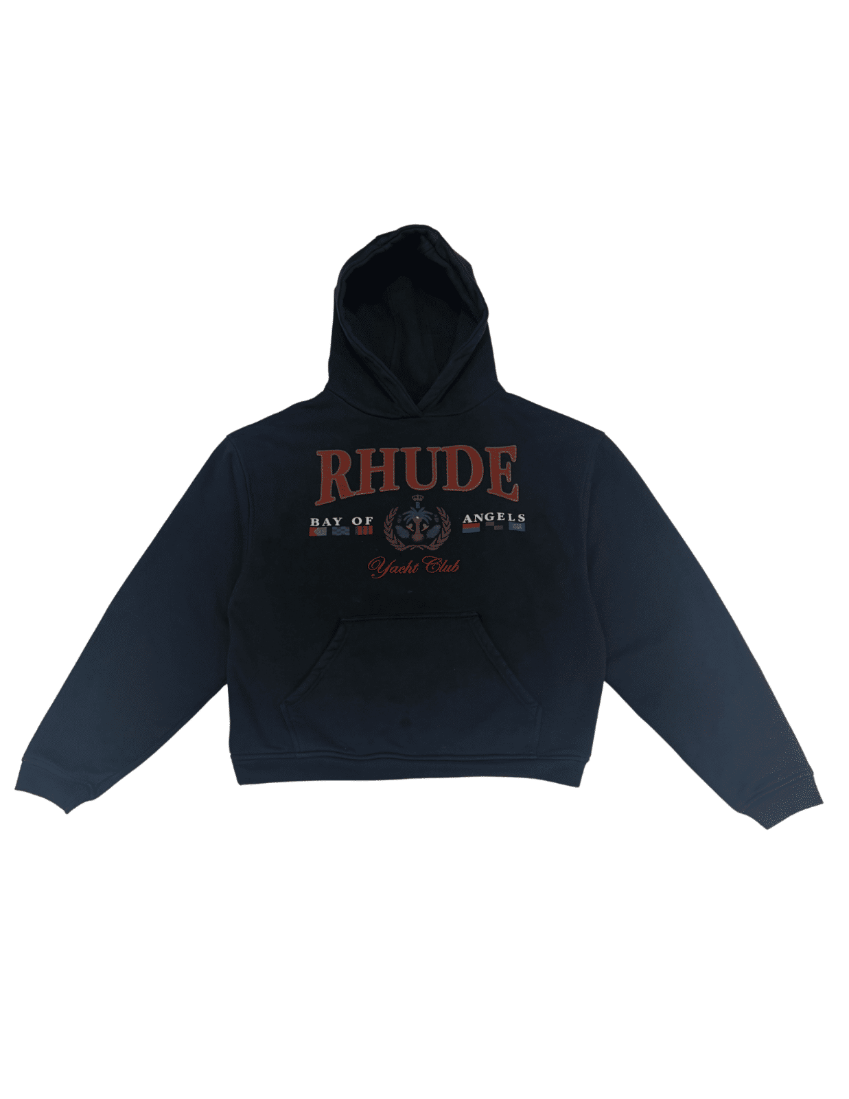 Rhude Bay of Angels Yacht Hoodie Black - Lightly Used Size M