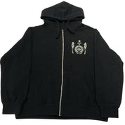 Chrome Hearts Foti Model Kit Parts Thermal Zip-Up Hoodie Black - Lightly Pre-Owned Size L