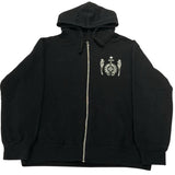 Chrome Hearts Foti Model Kit Parts Thermal Zip-Up Hoodie Black - Lightly Pre-Owned Size L